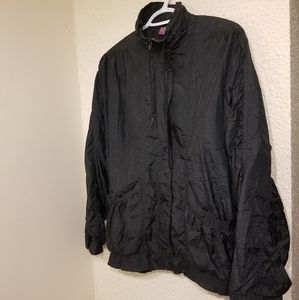Vintage All Black Champs Style Windbreaker